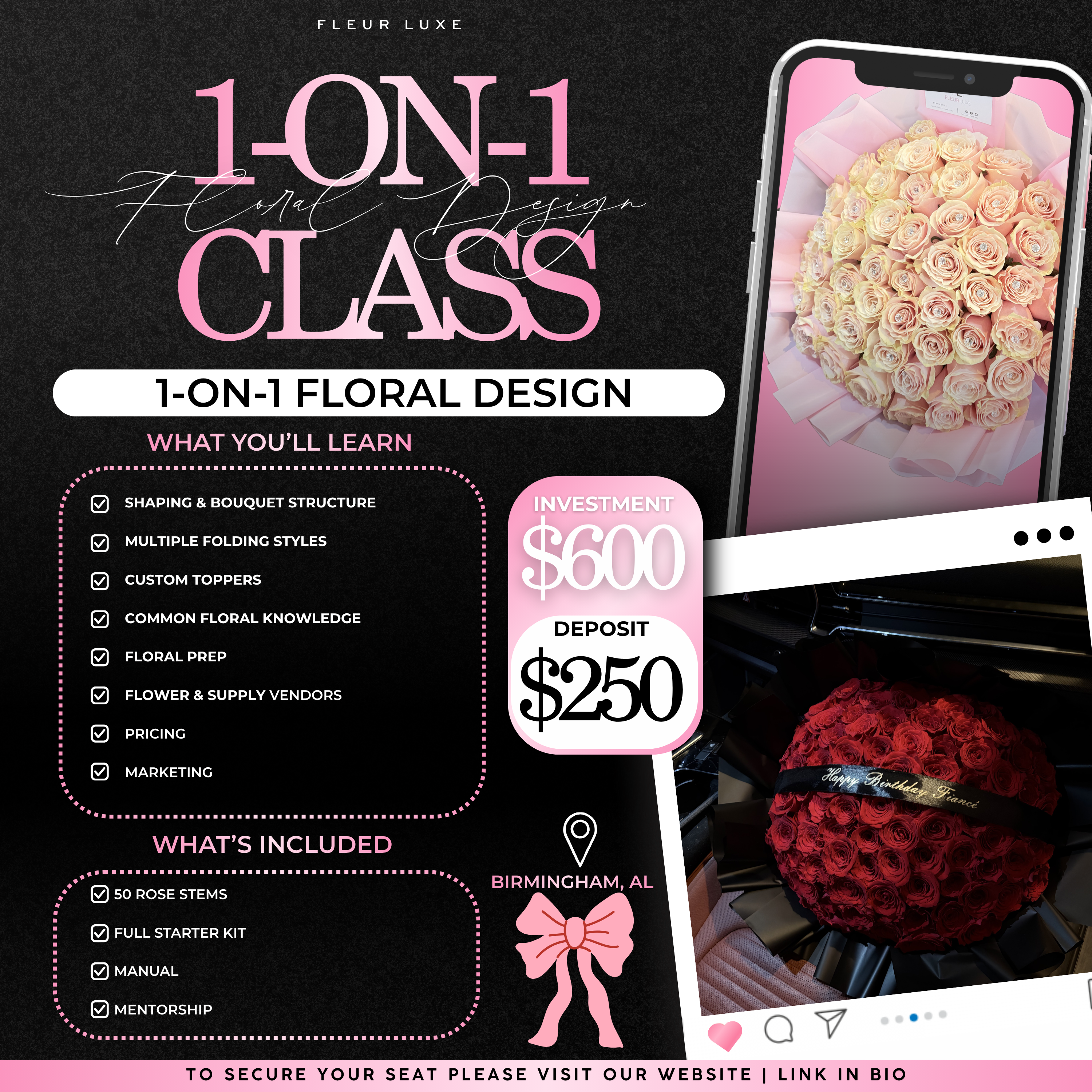 1-on-1 Floral Design Class